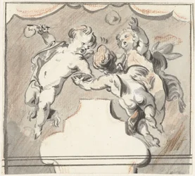 Drei schwebende Putti