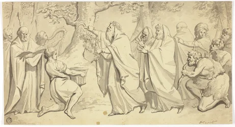 Druiden schneiden Mistel