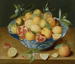 Stillleben mit Zitronen, Orangen und einem Granatapfel, um 1620-1630