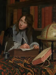 (Detail) Porträt eines Theologen mit seinem Sekretär