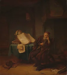 Philosoph in seinem Arbeitszimmer