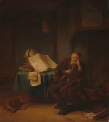 Philosoph in seinem Arbeitszimmer