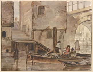 Gracht mit zwei Ruderbooten