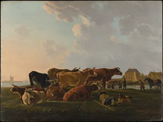 Landschaft mit Vieh