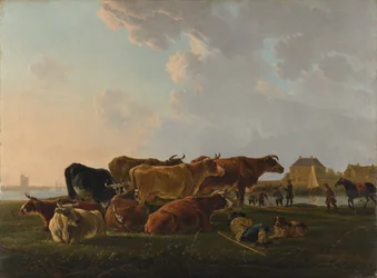 Landschaft mit Vieh