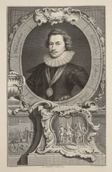 Porträt von George Villiers, Herzog von Buckingham, Illustration aus 