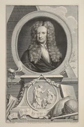Porträt von Isaac Newton, Illustration aus 