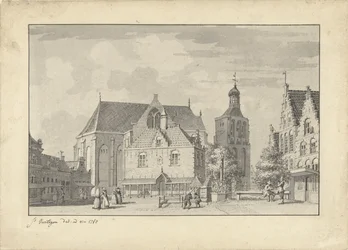 Die Kirche, Waage und Fischmarkt in Workum