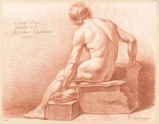 Sitzender männlicher Akt, von hinten gesehen (1. Preis 1800)