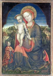 Die Madonna der Demut, verehrt von Leonello d