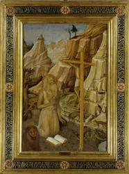 Der reuige Heilige Hieronymus in der Wüste, 1450