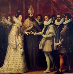 Die Hochzeit von Katharina de’ Medici (1519-98) und Heinrich II. (1519-59), 1533