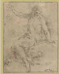 Sitzender Johannes der Täufer