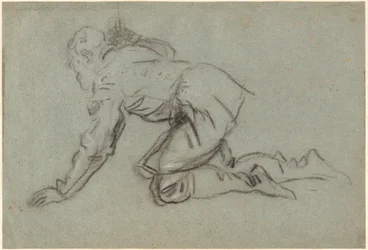 Ein kniender Mann mit einem Stab, ca. 1554-56