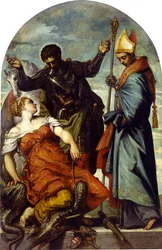 Heiliger Ludwig von Toulouse und Heiliger Georg, 1552