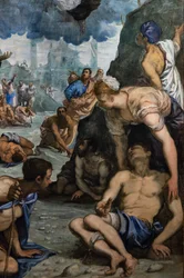 Der heilige Augustinus heilt den Lahmen (Detail)
