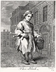 Der Schuhputzer, graviert von Wagner