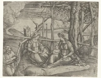 Heilige Familie mit Elisabeth und Johannes dem Täufer