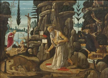 Der reuige Heilige Hieronymus, von Jacopo del Sellaio