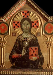 Polyptychon mit Erlöser und Heiligen (Detail)