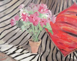 Harmonie der Blumen und Zebramuster