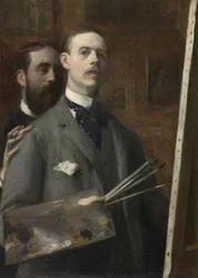Selbstporträt mit Raphael de Ochoa