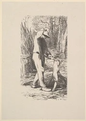 Holzfäller macht ein Bündel, 1853