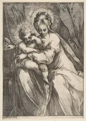 Madonna mit einer Rose