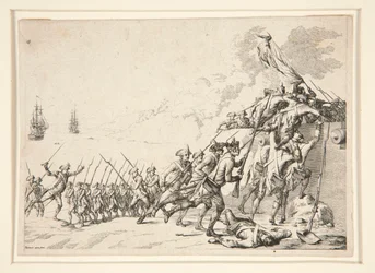 Angriff auf ein Fort vom Meer aus