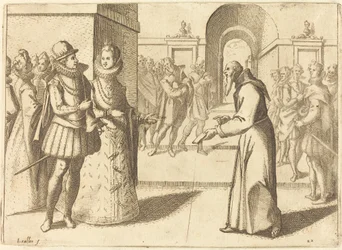 Ein Kapuziner bringt Dank des Königs von Bayern, 1612