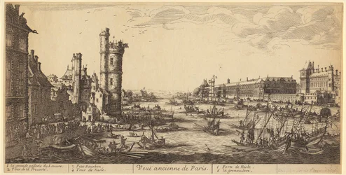 Ansicht des Louvres, Blatt 1 der Folge „Die zwei großen Paris-Ansichten“