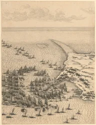 Ausschnitt aus "Belagerung der Zitadelle von St. Martin auf der Île de Ré"