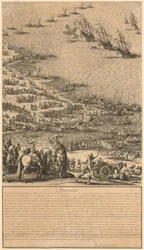 Ausschnitt aus „Belagerung der Zitadelle von St. Martin auf der Île de Ré“