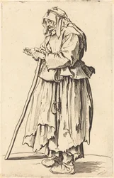 Bettlerin erhält Almosen, ca. 1622