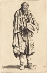 Bettler mit Rosenkranz
