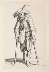 Bettler mit Holzbein, aus Die Bettler (Le mendiant à la jambe de bois)