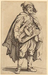 Drehleierspieler, Blatt 2 der Folge „Die Bettler“