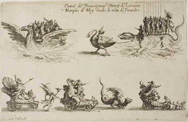 Einzug von Monseigneur Henry de Lorraine, Marquis de Moy, unter dem Namen Pirandre, aus "Der Kampf an der Barriere"
