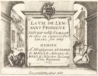 Frontispiz für Der verlorene Sohn, 1635
