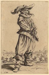 Krieger mit dem großen Federhut, Blatt 3 der Folge „Die Noblesse“