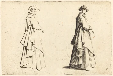 Dame im großen Mantel