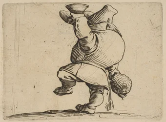 Der Trinker von hinten gesehen, aus Varie Figure Gobbi, 1616-1622