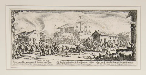 Die großen Elendnisse des Krieges: Nr. 7 - Plünderung und Brand von