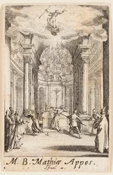 Martyrium des Heiligen Mathias, Platte elf aus Die Martyrien der Apostel