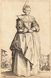 Edelfrau mit kleinem Hut