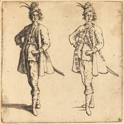 Offizier, Vorderansicht, 1617 und 1621