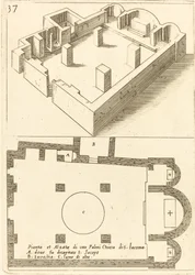 Plan und Aufriss der Kirche von S. Iacoma