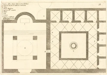 Plan der Kirche in der Nähe des Hauses von Annas, 1619