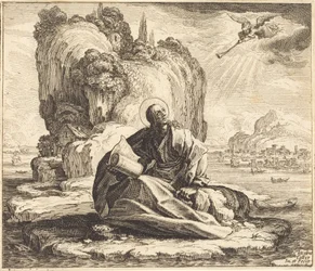Der heilige Johannes auf der Insel Patmos