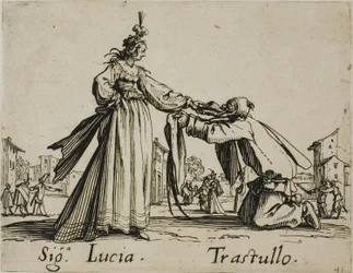 Signora Lucia - Trastullo, Tafel 21 aus Balli di Sfessania